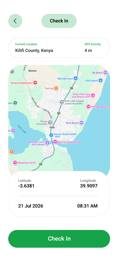 Student GPS Check-In