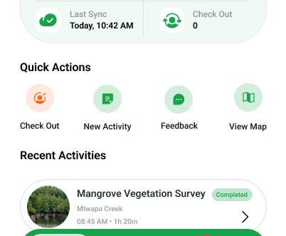 Student Check Out Screen